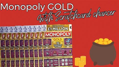 monopoly gold scratchcard|MONOPOLY GOLD (THE NATIONAL LOTTERY).